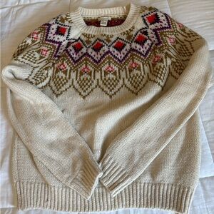 Forever 21 Fair Isle pullover crewneck sweater size M